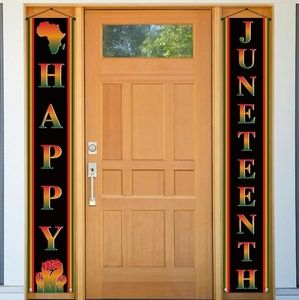 New Happy Juneteenth Banner Juneteenth Decoration Outdoor